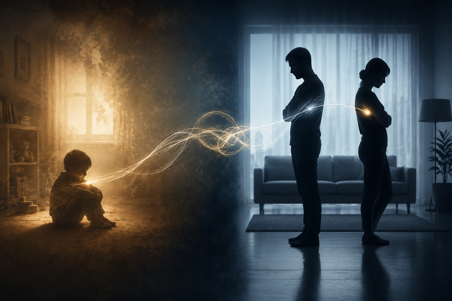 මනෝවිශ්ලේෂණාත්මක දෘෂ්ටිකෝණයකට අනුව, විවාහයක් යනු කිසිවිටෙකත් වැඩිහිටියන් දෙදෙනෙකු අතර පමණක් පවතින සබඳතාවක් නොවේ. එය යටිසිතින් බලන කල, ළමා කාලයන් දෙකක් එකිනෙක හමුවීමකි.