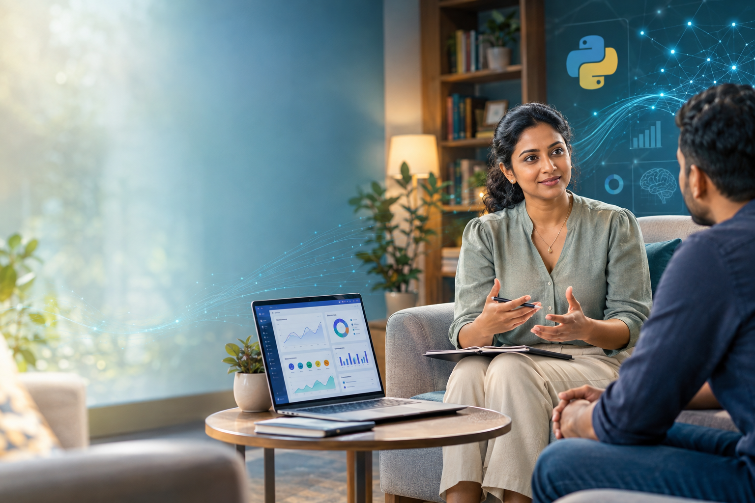 Python තාක්ෂණය භාවිතයෙන් මනෝ උපදේශනය, psychological assessments, client progress tracking සහ counseling data analysis වැඩිදියුණු කරන ආකාරය